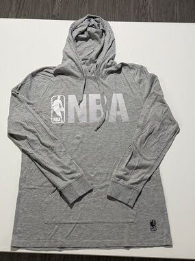 VINTAGE NBA Basketball Warm Up Hoodie Size L /Long Sleeve Hooded Sweatshirt